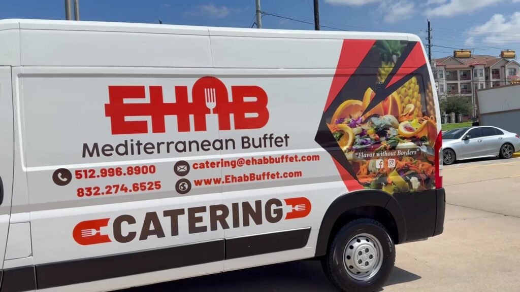 Brand on wheels for Ehab Mediterranean Buffet in Houston, TX