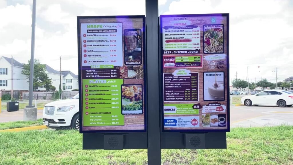 Digital menu boards for Drive-thru in Houston, TX