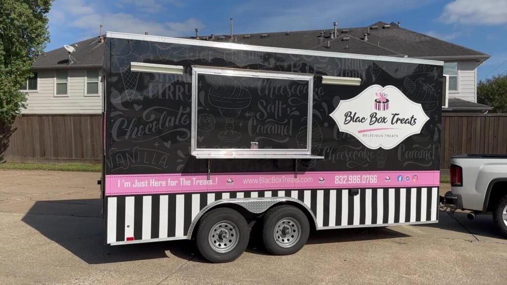Food Trailer Wrap Blac Box Treats in Houston, TX