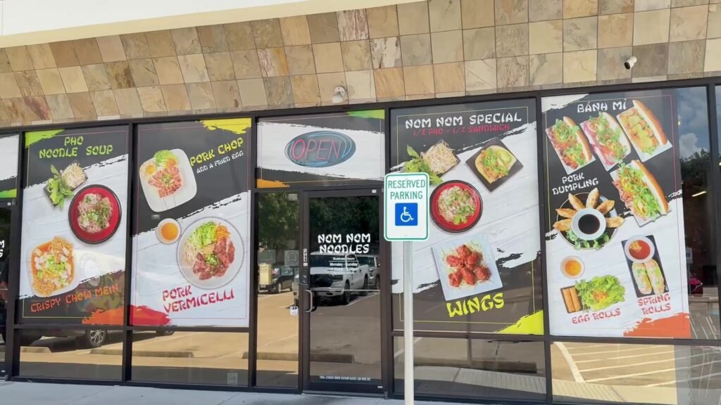 Window graphics for Restaurant in Houston, TX